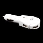 Wholesale 4 USB Output Car Charger Adapter (White)